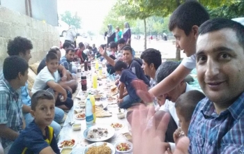 Açık havada iftar keyfi