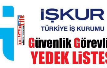Tüm İlçelerin Güvenlik Görevlisi İŞ-KUR YEDEK LİSTESİ