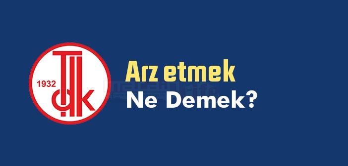 Arz etmek kelime anlamı nedir? TDK'ya göre Arz etmek ne demek? Arz etmek sözlük anlamı