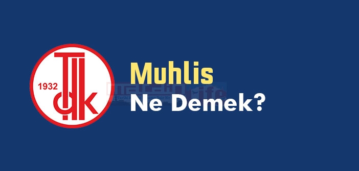 Muhlis ne demek? TDK'ya göre Muhlis kelime anlamı nedir? Muhlis sözlük anlamı