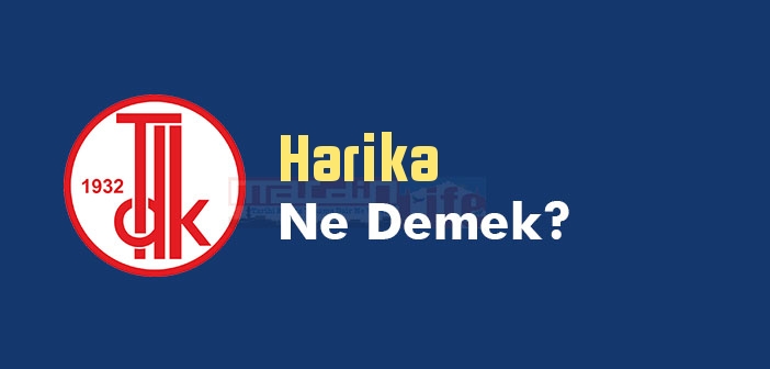 Harika ne demek? TDK'ya göre Harika kelime anlamı nedir? Harika sözlük anlamı