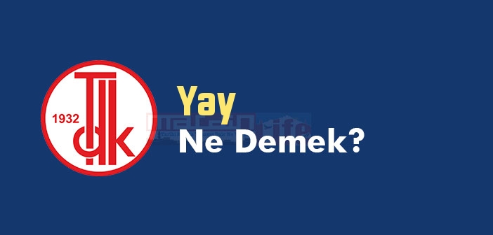 Yay ne demek? TDK'ya göre Yay kelime anlamı nedir? Yay sözlük anlamı
