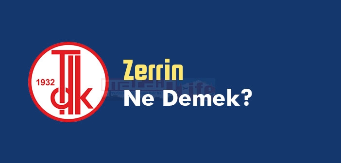 Zerrin kelime anlamı nedir? TDK'ya göre Zerrin ne demek? Zerrin sözlük anlamı