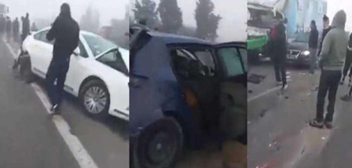 Tunus'ta zincirleme trafik kazası