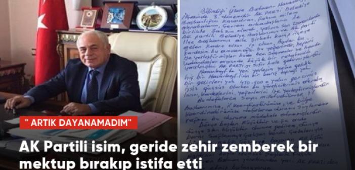 Tarhan, 'Artık dayanamadım' deyip AK Parti'den istifa etti