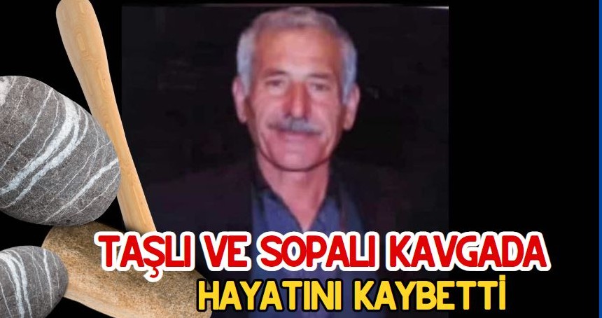 Taşlı ve sopalı kavgada hayatını  kaybetti