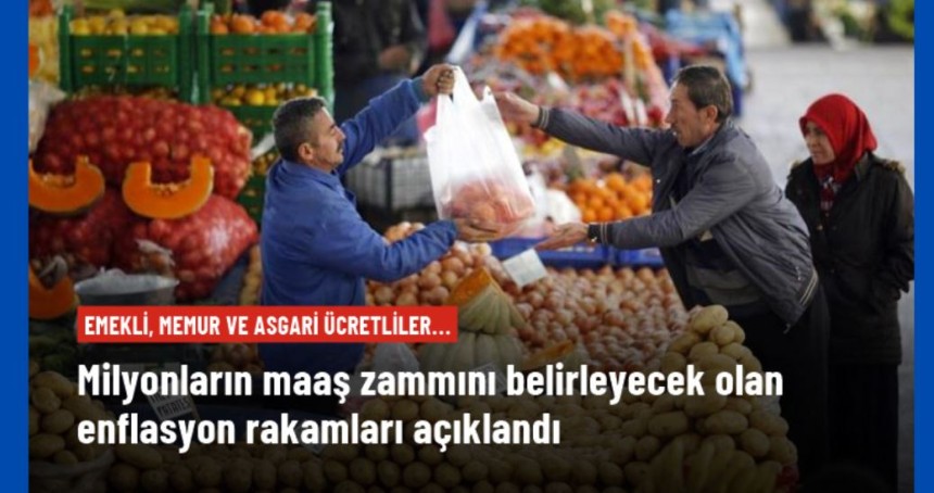 Maaş zammını etkileyecek olan enflasyon rakamları belli oldu