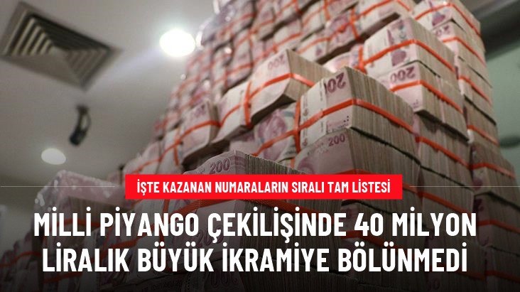 Milli Piyango çekilişinde 400 milyon liralık büyük ikramiyeyi kazanan rakam belli oldu! İşte sıralı tam liste