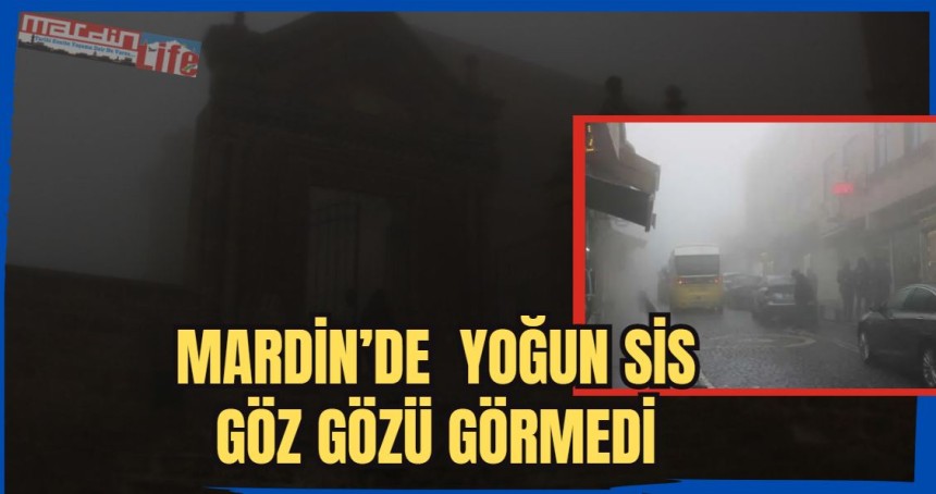 Mardin’de  yoğun sis: Göz gözü görmedi