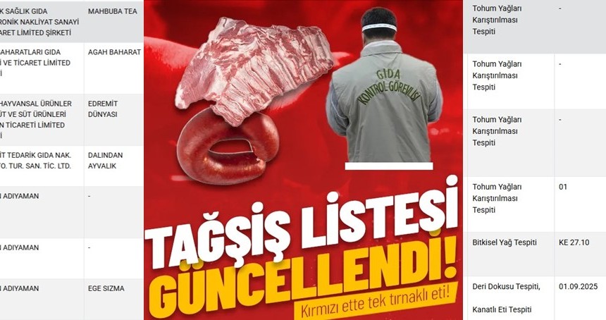 Tağşiş listesi güncellendi