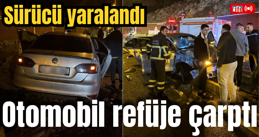 Mardin'de bayram kazalarla geçti! Yenişehir'de otomobil refüje çarptı, sürücü yaralandı