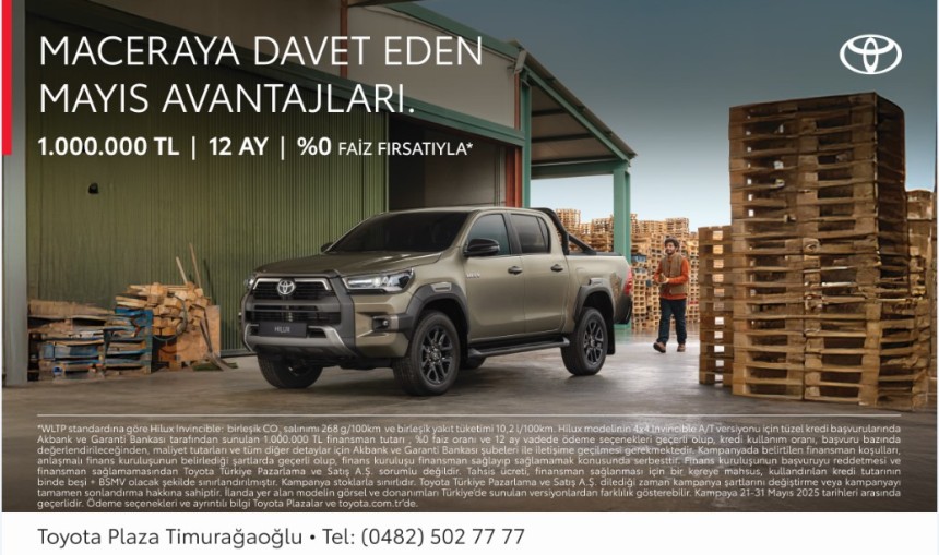 Toyota’dan Özel Kampanya! Sıfır Faizli Kredi ve Cazip Fiyatlar