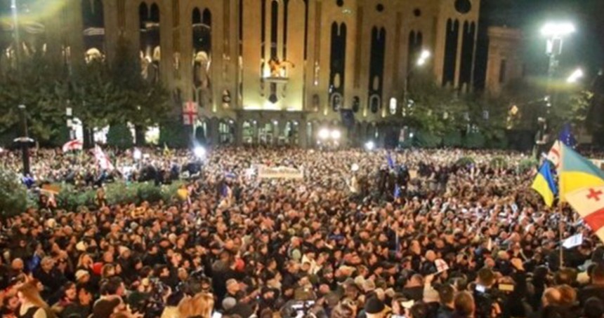 Gürcistan'da seçim sonuçları protesto edildi
