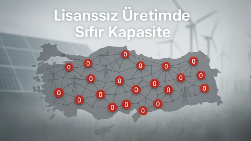 Lisanssız elektrik üretiminde sıfır kapasite dördüncü ayını doldurdu! Veri temelli bir okuma