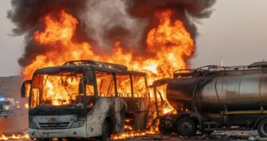 Suudi Arabistan'da umrecileri taşıyan otobüs kaza yaptı: 45 ölü
