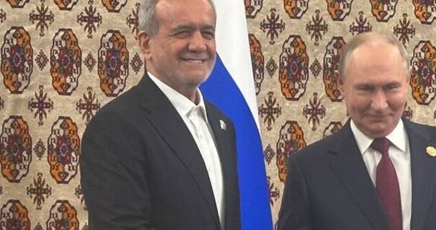Putin ve Pezeşkiyan Aşkabat'ta görüştü