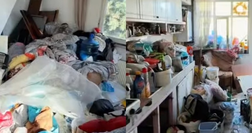 Karabük’te çöplerle dolu evden 10 kamyon atık çıkarıldı