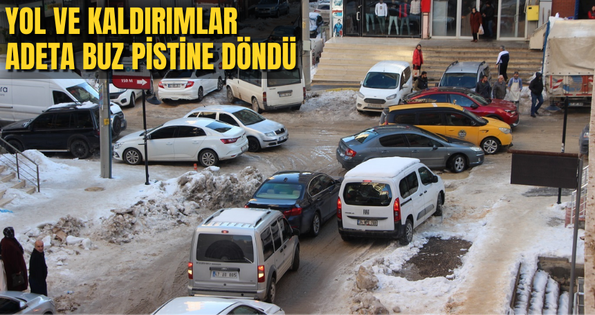 Mardin'de yol ve kaldırımlar adeta buz pistine döndü: Vatandaşlar belediyeden çözüm bekliyor