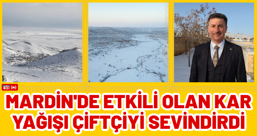 Mardin'de etkili olan kar yağışı çiftçiyi sevindirdi