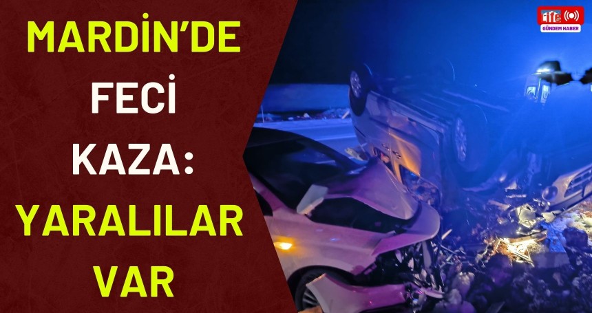 Mardin'de hafif ticari araç ile otomobil çarpıştı: Yaralılar var