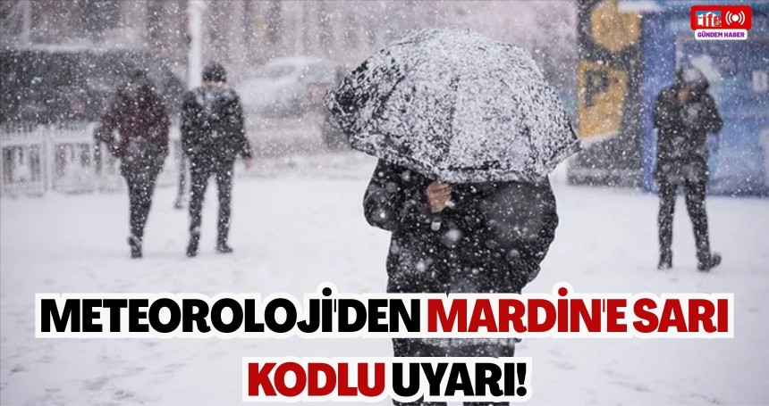 Meteoroloji'den Mardin'e sarı kodlu uyarı!