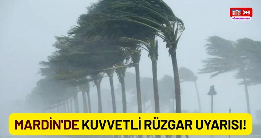 Mardin'de kuvvetli rüzgar uyarısı!
