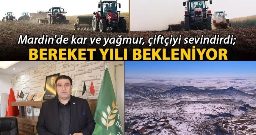 Mardin'de kar ve yağmur, çiftçiyi sevindirdi; bereket yılı bekleniyor