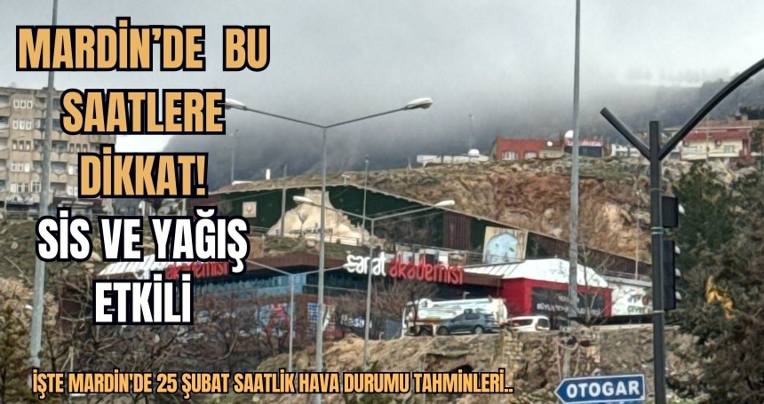 Mardin'de  bu saatlere dikkat! Sis ve yağış etkili