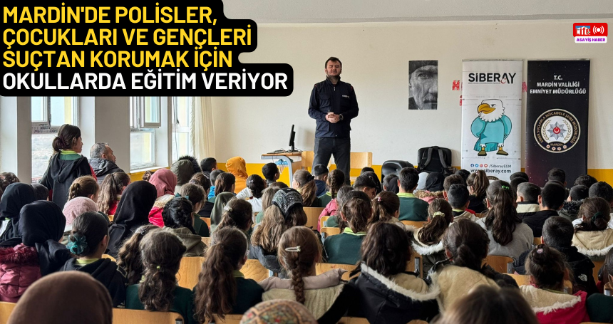 Mardin'de polisler, çocukları ve gençleri suçtan korumak için okullarda eğitim veriyor