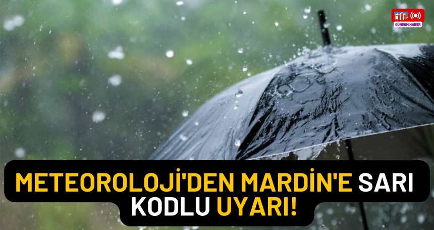 Meteoroloji'den Mardin'e sarı kodlu uyarı!