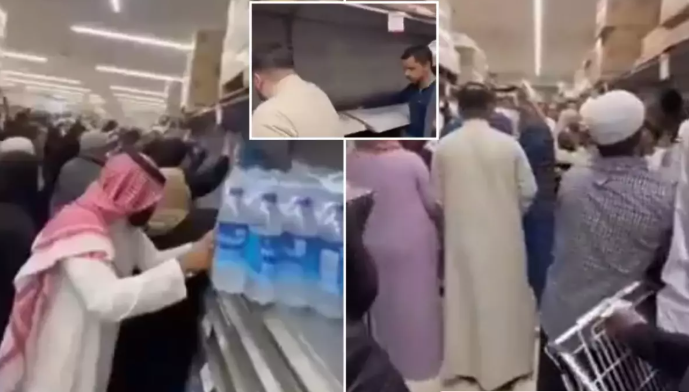 Görüntü 10 günlük yiyeceğin kaldığı şehirden! Birbirlerini ezdiler