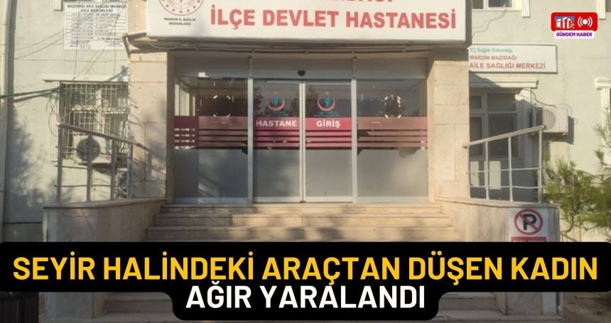 Mardin'de seyir halindeki araçtan düşen kadın ağır yaralandı