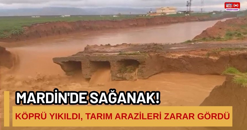 Mardin'de sağanak: Köprü yıkıldı, tarım arazileri zarar gördü