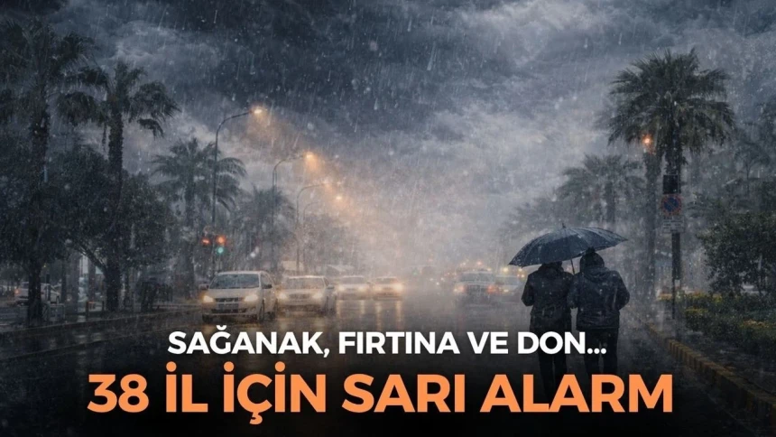 38 kente uyarı: Sağanak, fırtına, don...