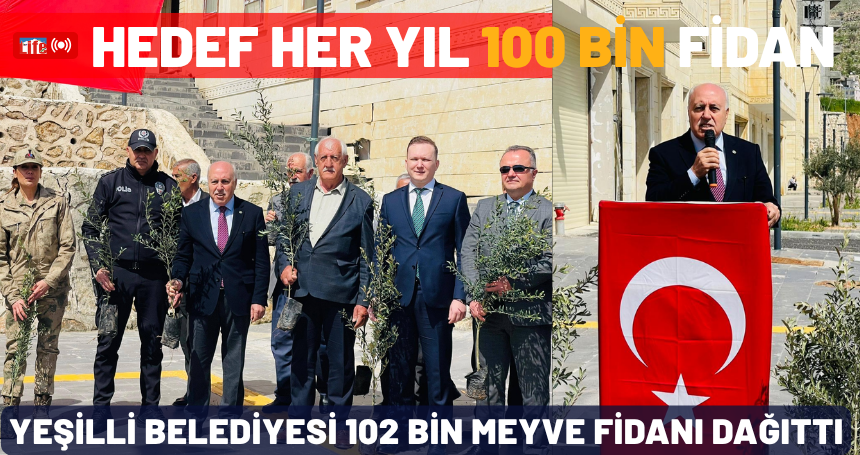 Yeşilli Belediyesi 102 bin meyve fidanı dağıttı