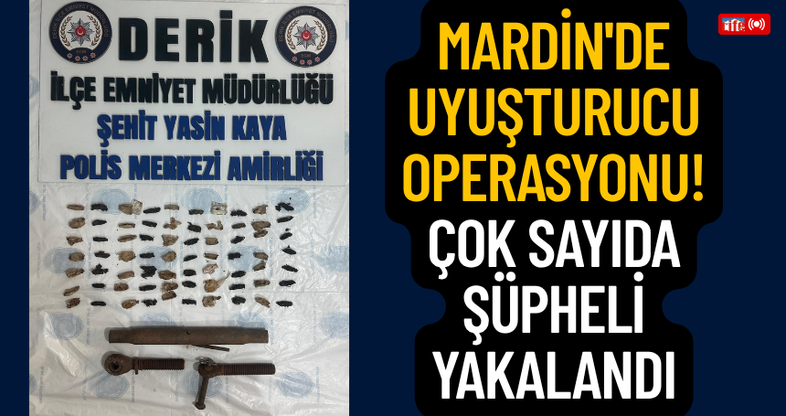 Mardin'de uyuşturucu operasyonu! Çok sayıda şüpheli yakalandı
