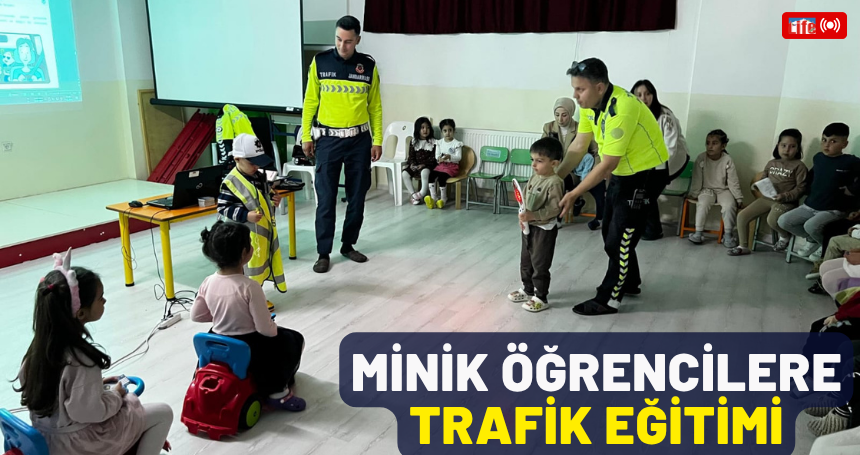Minik öğrencilere trafik eğitimi