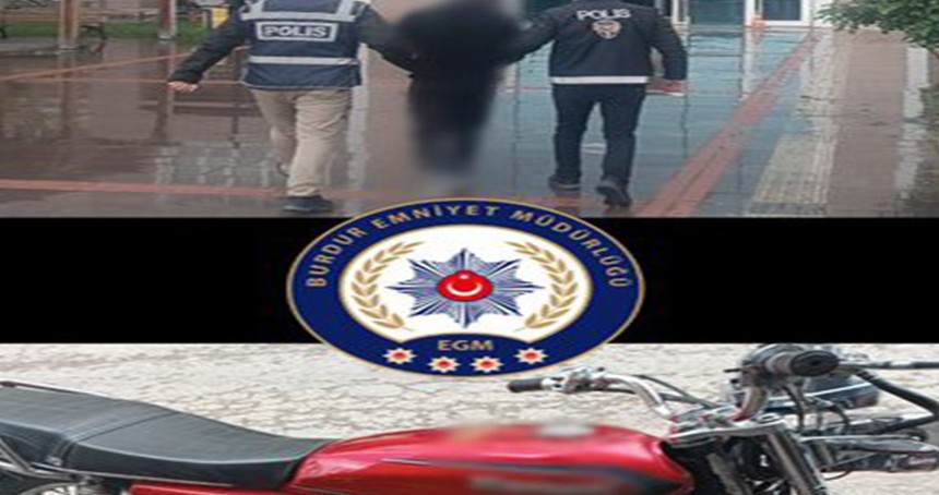 Burdur’da motosiklet hırsızlığı şüphelisi tutuklandı