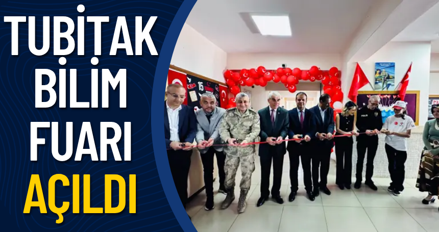 Derik Şehit Uzman Çavuş Serdar Temelli Ortaokulu’nda TUBİTAK Bilim Fuarı açıldı
