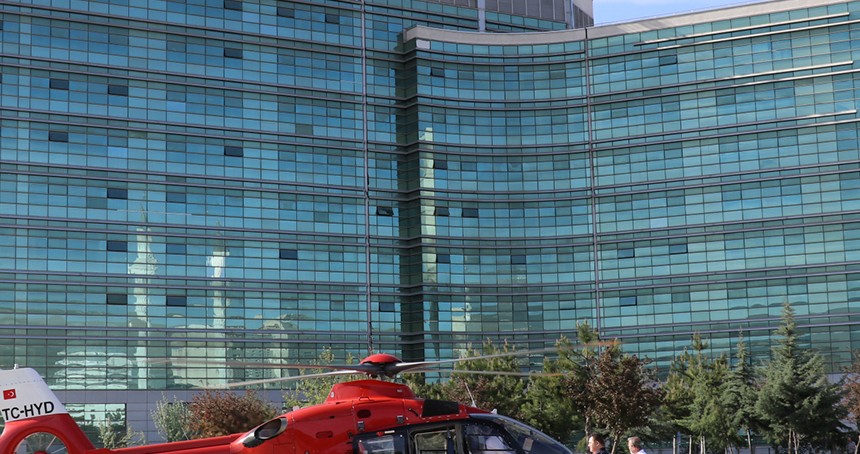 Malatya'da aniden fenalaşan hasta için ambulans helikopter devreye girdi