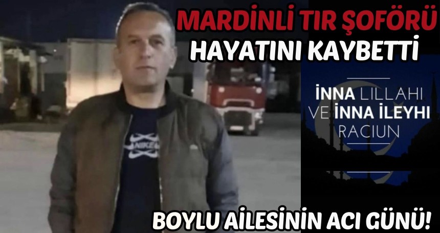 Boylu Ailesinin Acı Günü! Mardinli TIR Şoförü Hayatını Kaybetti