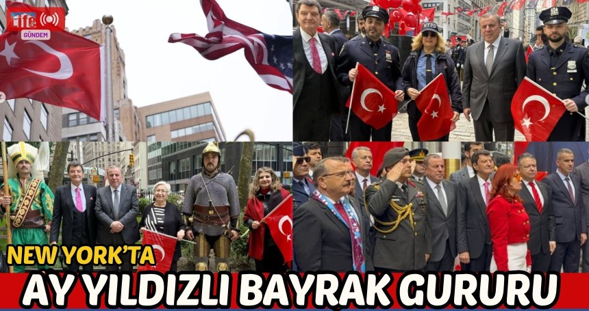 Veysi Şahin, New York’ta Türk Bayrağını Gururla Göndere Çekti