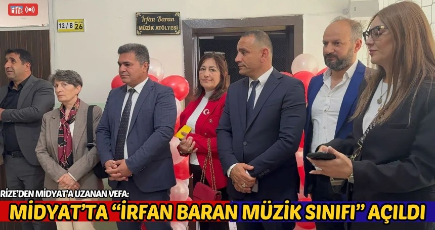 Rize’den Midyat’a Uzanan Vefa: İrfan Baran’ın Adı Müzik Sınıfında Yaşatıldı