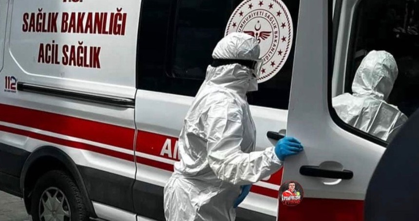 Karşıyaka çarşısında koruyucu kıyafetli sağlık ekipleri dikkat çekti
