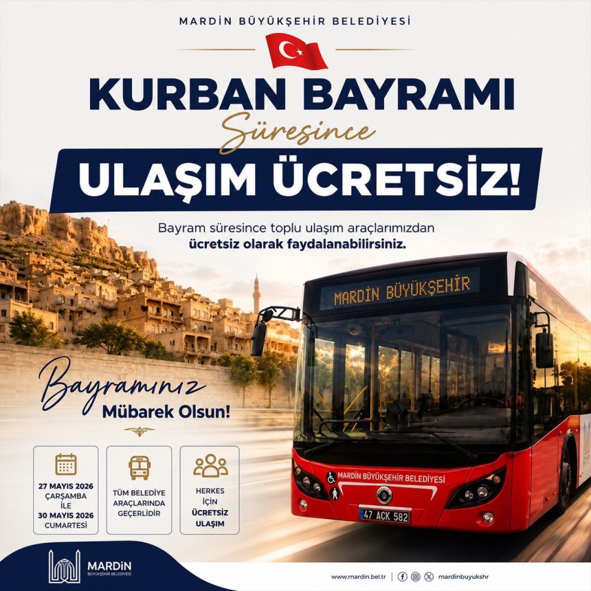 Kurban Bayramı’nda Toplu Ulaşım Ücretsiz