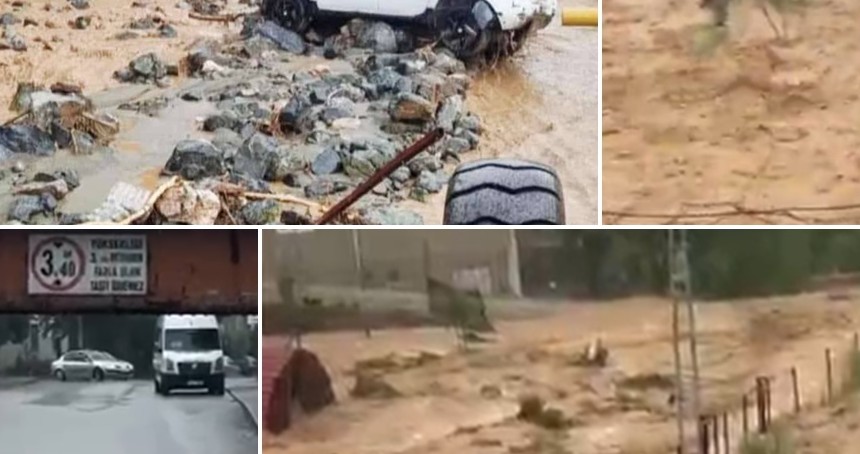 Osmaniye’de sağanak yağış sele yol açtı: Dereler taştı yollar çöktü