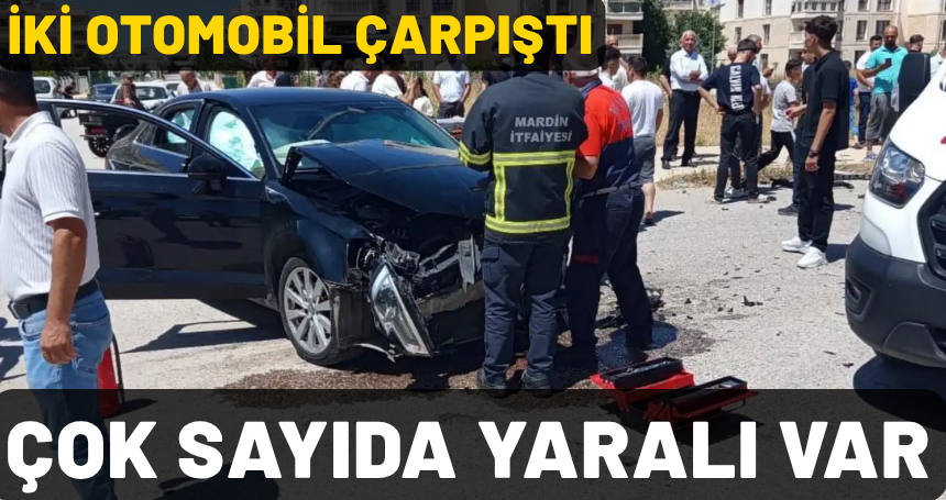 İki otomobil çarpıştı, çok sayıda yaralı var...