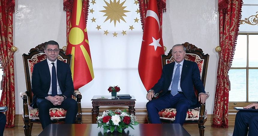 Cumhurbaşkanı Erdoğan, Kuzey Makedonya Başbakanı Mickoski'yi kabul etti