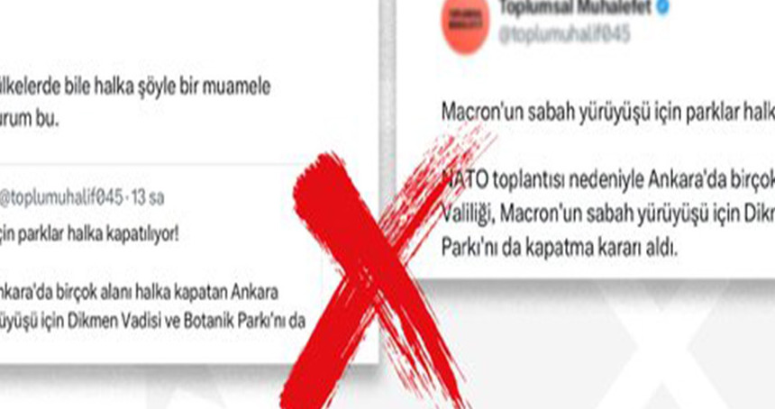DMM: Macron’un yürüyüşü nedeniyle parkların kapatılacağı iddiası asılsızdır
