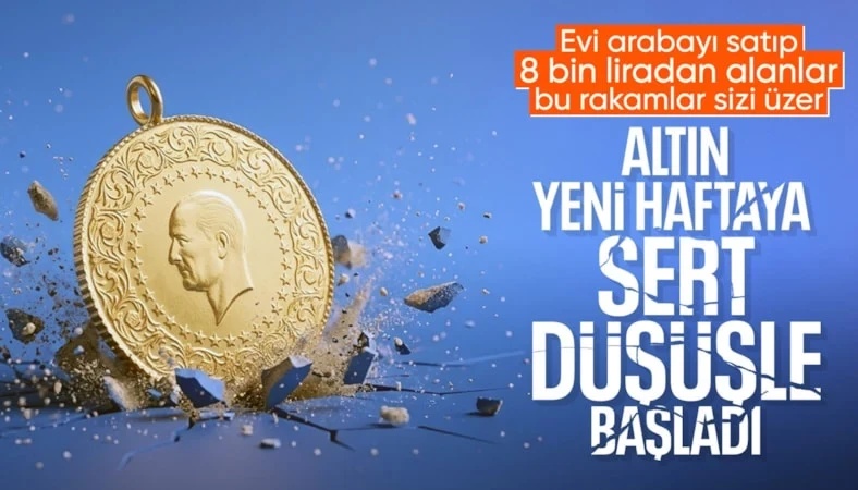 Altın yeni haftaya düşüşle başladı
